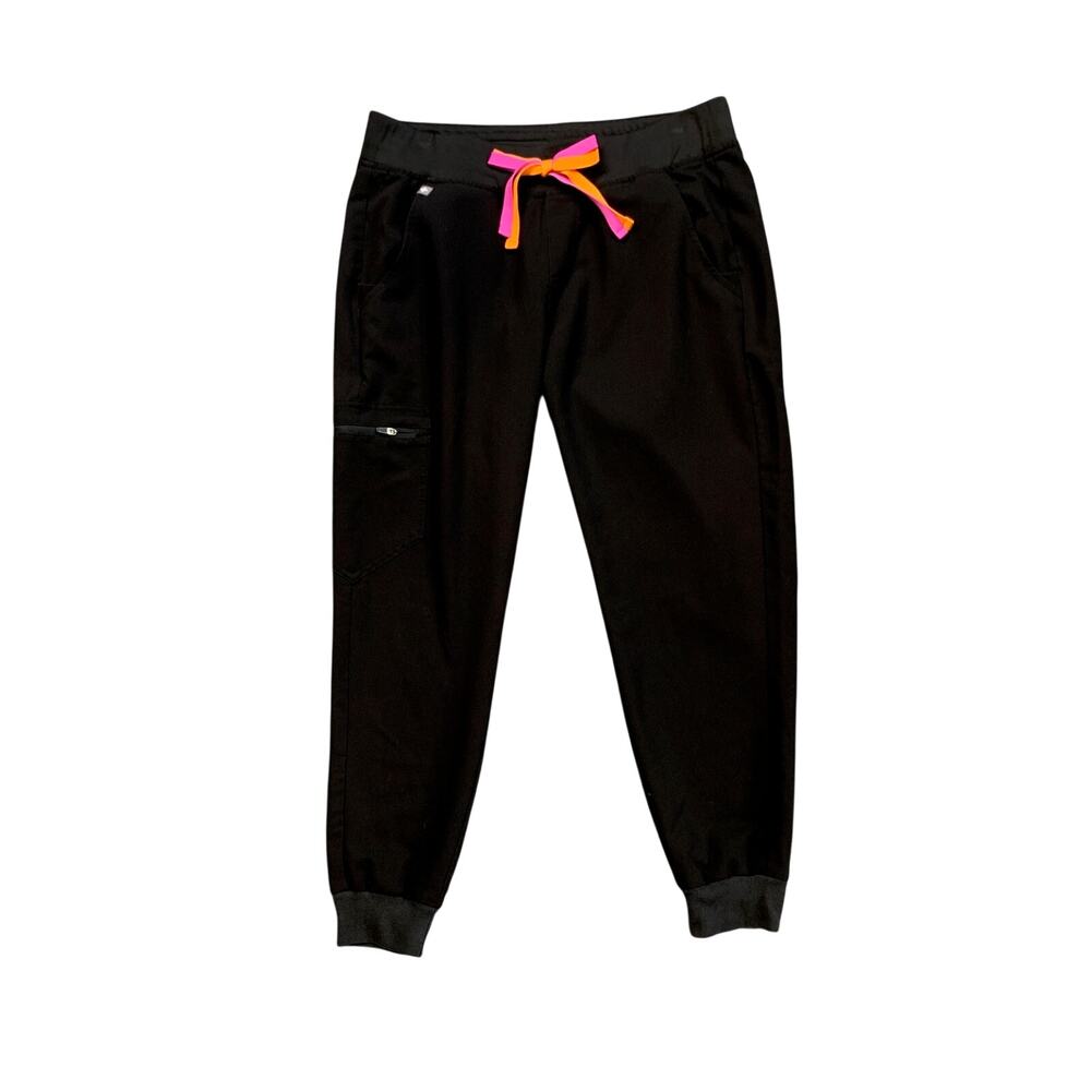 Figs Joggers Womens MP Petite Black Dragonfruit Zamora Scrub Drawstring Pants